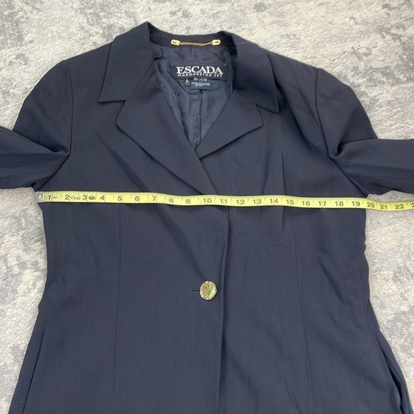 Escada Margaretha Ley Wool Longline Blazer Suiting Menswear Sz 44 - Picture 6 of 12